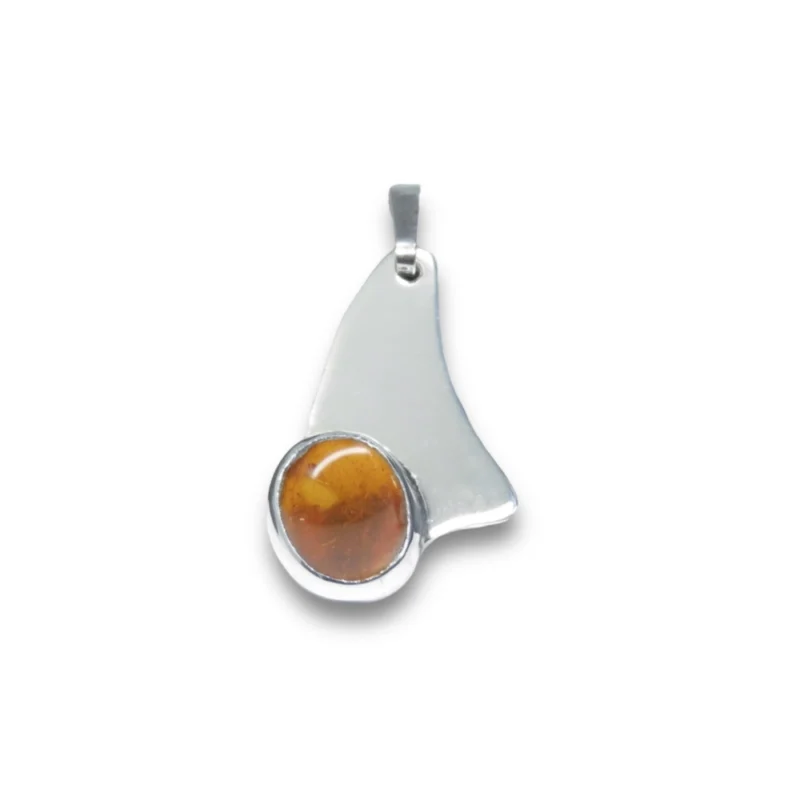 Sterling silver and Amber pendant